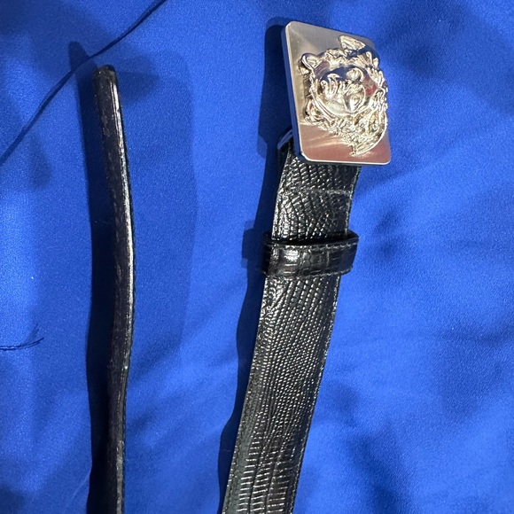 Versace black and silver Medusa belt. Size 32 $350.00 - Picture 6 of 6